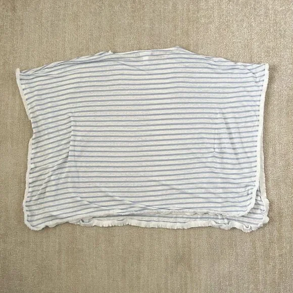 J. Jill Linen Striped Pullover Poncho Sweater Knit Top M/L - Picture 4 of 12